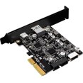thumbnail image 1 of Adaptador PCIE 3.0 a USB 3.2 DQrwqpou Tarjeta convertidora 10 Gbps 19P 20P Interfaz completa 1xA-Key, 1 of 9