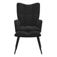thumbnail image 3 of Relaxing Chair with Stool Black, Modern Armchair - Comfortable Foam Padded Living Room Accent Chair with Steel Frame, 24 x 27.6 x 38 inches, 3 of 9