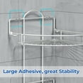 thumbnail image 3 of TreeLen Corner Metal Shower Caddy 2 Tier Shelves for Bathroom Bathtub Accessories Storage Rack, 3 of 8