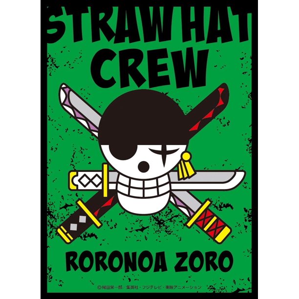Ensky Character Sleeves 65ct Deck Protectors One Piece Jolly Roger Roronoa Zoro En 867 Walmart Com