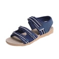 thumbnail image 6 of Xucatan Women's Sporty Adjustable Strap Sandals, Breathable Open Toe Flat Slides with Hook and Loop Closure, Three Strap Casual Beach Shoes, Versatile Summer Outdoor Footwear Gift, 6 of 8