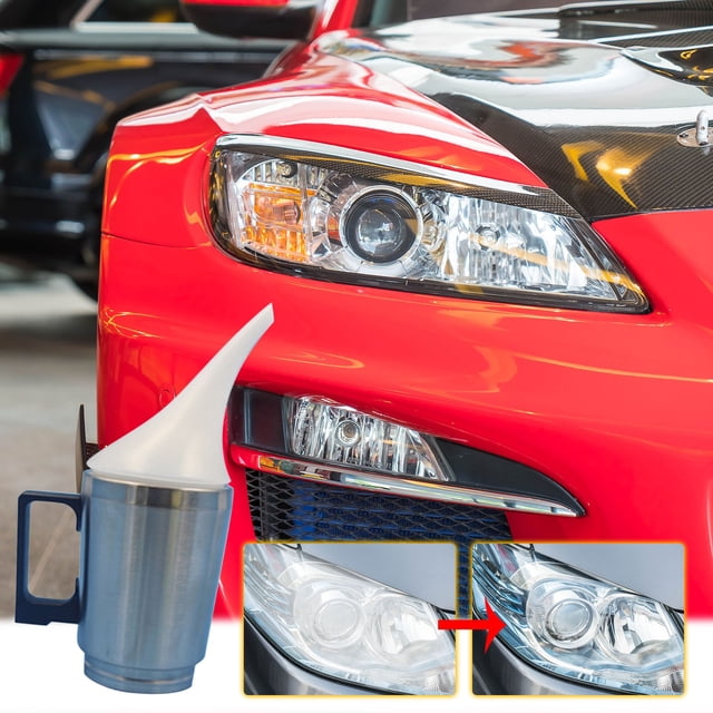 EGNMCR Auto Headlight Repair And Refurbishment Coating Set Atomizing Cup +200ml Repair Solution + Full Set Of Polishing Tools lights repair