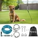 thumbnail image 1 of Corredor para perros para patio, resistente, de 200 pies, para exteriores, con sistema de carrito con cable de amarre de 10 pies, tirolesa para perros grandes de hasta 250 libras, cable a prueba de ma, 1 of 1