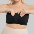 thumbnail image 2 of Hontri Tube Top Bra - Simple Comfortable Bandeau, Breathable Seamless Layering Piece | Women's Simple Solid Bra Comfy Breathable Tube Bra (Black | 3XL), 2 of 9