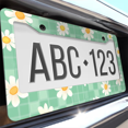 thumbnail image 6 of 1 Pcs Daisies on Green License Plate Frame, License Plate Cover for Car Decorative Parts, Aluminum License Plate Bracket Holder Rust-Proof Weather-Proof for US Standard Car, 6 of 9