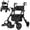 Black, variant on StrollAid Rollator Walkers for Seniors with Seat, Walker Wheelchair Combo, 2 in 1 Rolling Walker Transport Wheelchair Lightweight Foldable, 10" Big Wheels Transport Chair with Brakes, Red