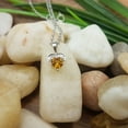thumbnail image 5 of Dazzlingrock Collection 10K 5 MM Heart Citrine & Round Diamond Heart Pendant (Silver Chain Included), White Gold, 5 of 5