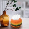 thumbnail image 4 of Servilletero con forma de hamburguesa, dispensador de servilletas decorativo, porta pañuelos de imitación de hamburguesa., 4 of 6