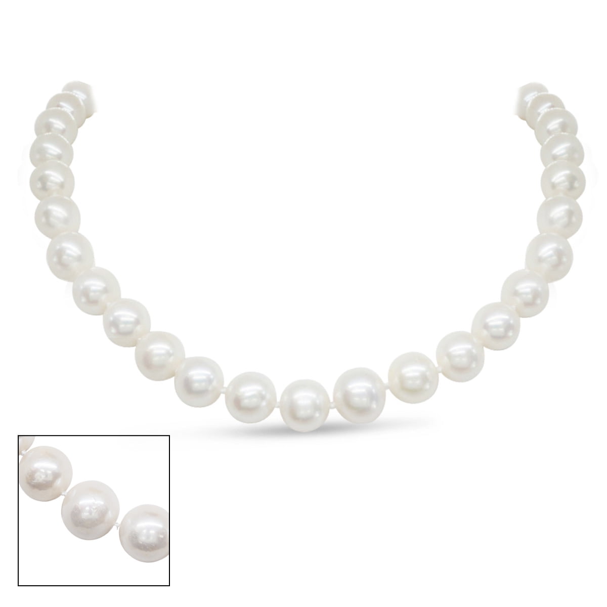 14k Yellow or White Gold Chain Necklace with Pearls 16 inches 