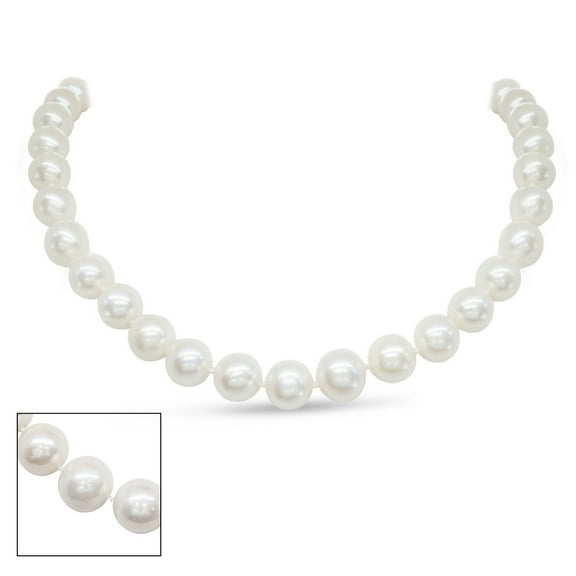SuperJeweler 16 inch 10mm AA  Pearl Necklace With 14K Yellow Gold Clasp For Women
