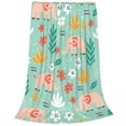 thumbnail image 2 of Bingfone Elephant And Flowers Print Flannel Fleece Blanket Throw Blanket For Bed,Sofa,Couch,Travel,Camping(40"X30"), 2 of 9