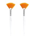 thumbnail image 1 of Soft 'N Style Cepillos faciales Fan Mask Brush Soft Makeup Brushes Mask Aplicator Brushes Herramientas Cosméticas para Peel Mask Mask Aplicador Brushes Herramientas Maquillaje Mujeres Niñas (2 Amarill, 1 of 5
