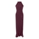 thumbnail image 4 of Vestido largo sin mangas con volantes y abertura para mujer - Vestido de noche sexy con abertura, poliéster-spandex, S-XXL, 4 of 5