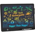 thumbnail image 1 of Tableta de escritura LCD Kinayue, 16 pulgadas, recargable, negra, 1 of 7