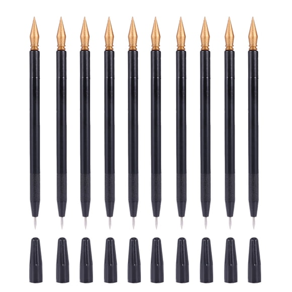 10 Pcs Scratch Painting Pens Sketch Drawing Scraping Pen Stylus Pens (Black)