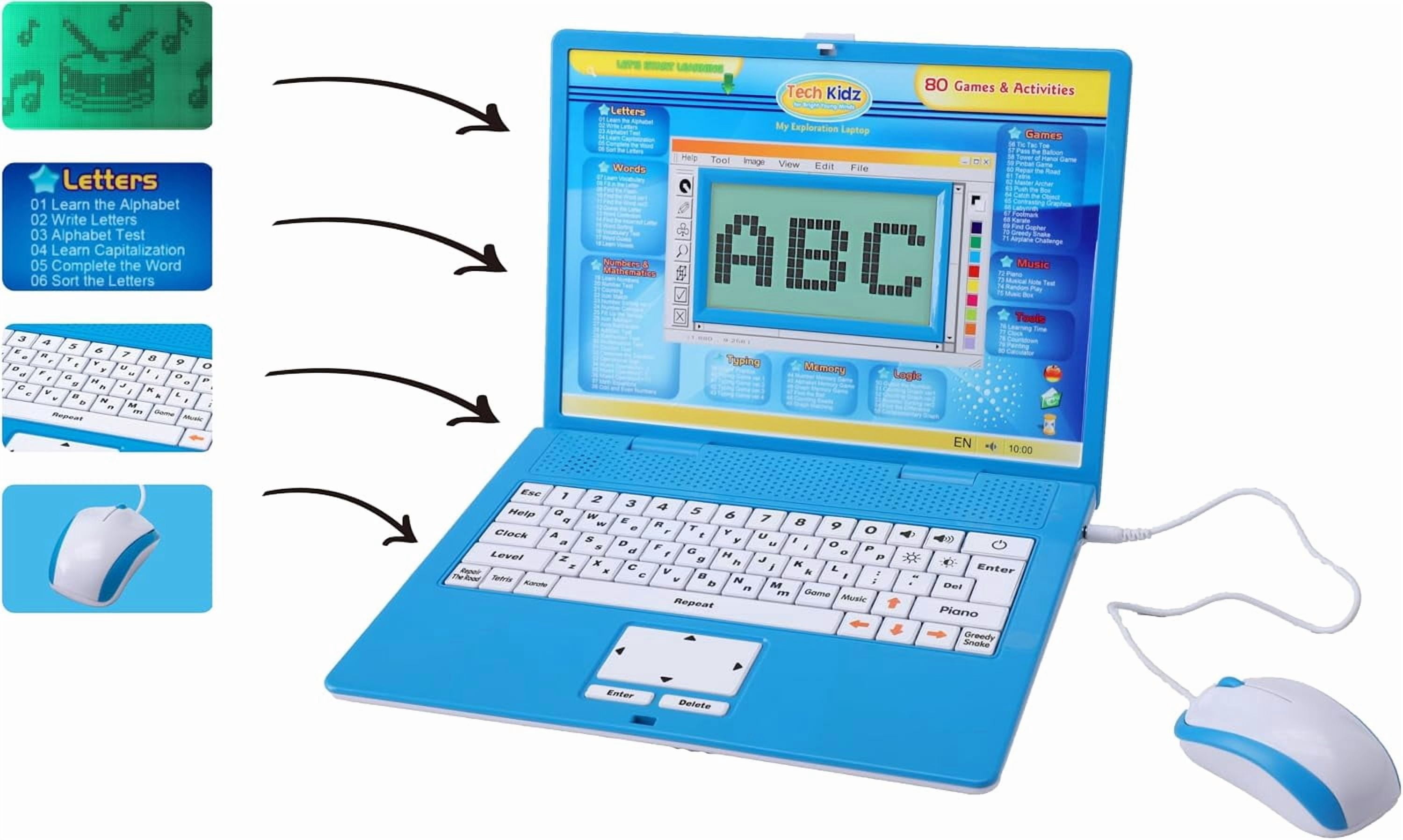Tech Kidz - STEM Toy Computer Educational Learning Laptop, 80