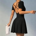 thumbnail image 5 of DHFJKG Tennis Dresses For Women With Built in Shorts Side Pockets Athletic Dress Summer Short Sleeve Square Neck Fitness Golf Workout Dress Comfortable Dresses, 5 of 7