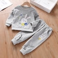 thumbnail image 6 of Tigivemen Toddler Girls Fall Clothes Long Sleeve Outfits Baby Girl Clothes Kids Printed Sweatshirt Pant and Top Set Grey Size 5-6 Years, 6 of 6