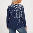 thumbnail image 4 of VBVC Women's Plus Pleated Tunic Tops,Ladies Stripe Stretchy Pullover,Gradient Breathable Shirts for Women,Navy,L-5XL, 4 of 6