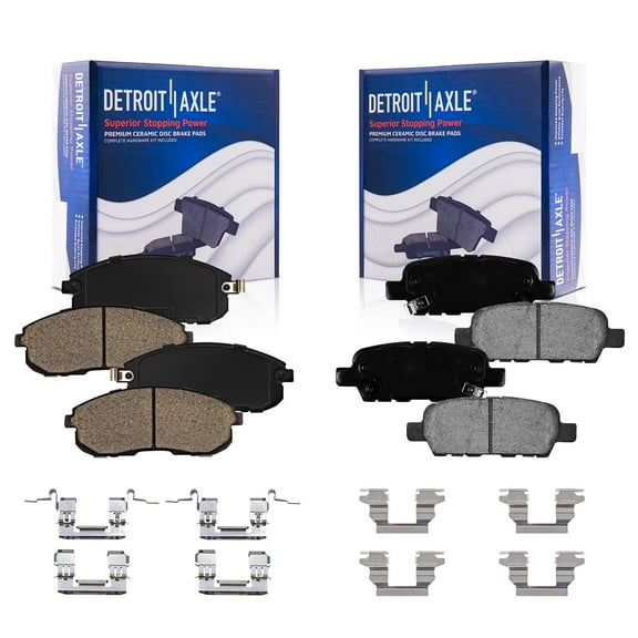 Detroit Axle - Front & Rear Ceramic Brake Pads Replacement for Infiniti G35 Nissan 350Z Altima Juke Sentra Fits select: 2008-2009 NISSAN ALTIMA 2.5S, 2010-2011 NISSAN ALTIMA BASE/S