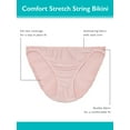 thumbnail image 6 of Vanity Fair Radiant Collection Women's Comfort Stretch Bikini Panties, 3 Pack, Sizes S-3XL, 6 of 7