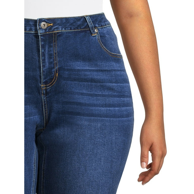 Fray Jeans Women\'s Capri Plus Size Ford Alivia Hem Denim