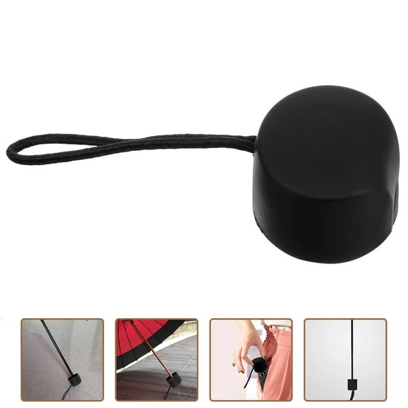 FELTECHELECTR Umbrella Repair Part 1Set Black Plastic Round Replacement Handle Grip Simple Design