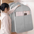 thumbnail image 4 of Garment Bag Organizer Storage with Clear Windows Garment Rack Cover Well-Sealed Hanging Closet Cover for Suits Coats Jackets, 4 of 9