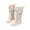 White, variant on Gpaecead Girls Ornamental Buckle Zipper Long Boots Solid Color Princess High Top Faux Leather Boots British Style Student Soft Sole Casual Boots White