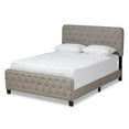 thumbnail image 1 of Baxton Studio Annalisa Queen Size Grey Upholstered Button Tufted Panel Bed, 1 of 10