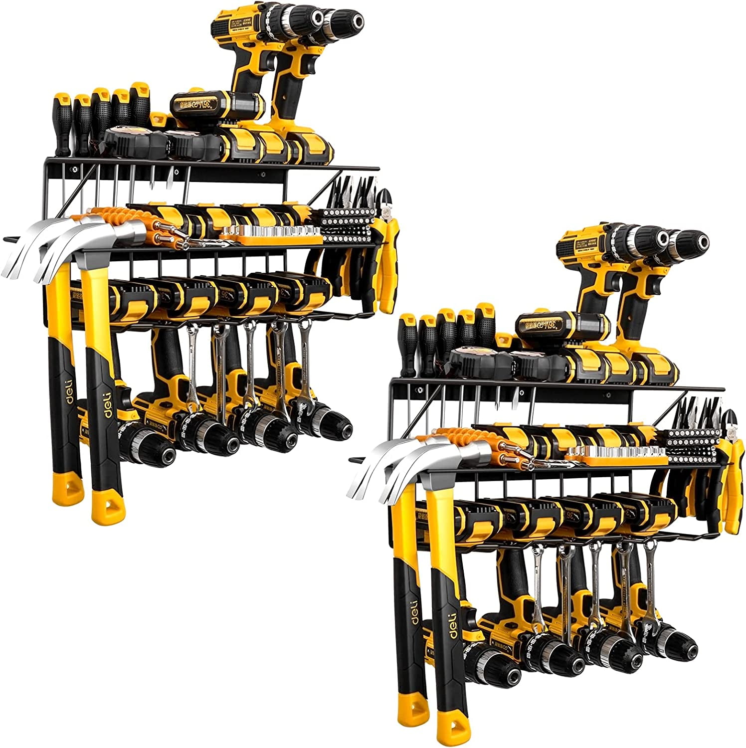2 Pack Power Tool Organizer Holder, Drill Holder Wall Mount Garage