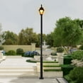 thumbnail image 5 of 10ft Street Light Pole, Galvanized Heavy-Duty Street Lamp Post Outdoor Street Courtyard Parking Lot Lighting Post with Ground Cage for Landscape, Pathway, 5 of 18