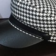 thumbnail image 6 of YooGuoGuo Newsboy Cap Octagonal Cap for Women Plaid Leather Visors Vintage Winter Berets Ladies Hat Spring Paperboy Hat, 6 of 7