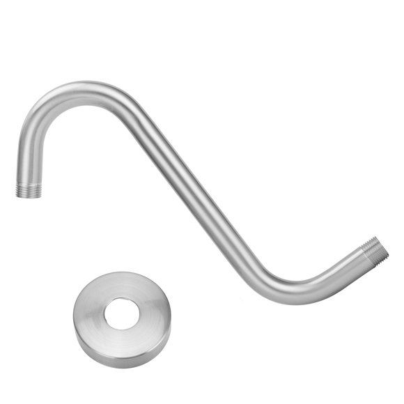 Bathroom Supplies, NPT1/2 Male Thread Silver Shower Arm Brushed Process for Home for Hotel