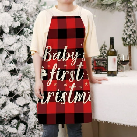 

Fall Kitchen Tools Red Plaid Printing Christmas Kitchen Apron Merry Christmas Snowflake Apron Christmas Deer Snowflake Christmas Decorations Kitchen Adults Sleeveless Bib