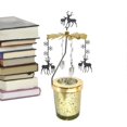 thumbnail image 2 of Rotating Candle Holder Simple Modern Candlelight Dinner Props Rotating Projection Candle Holder,Tree, 2 of 5