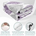 thumbnail image 4 of Twin Quilt Set 68''x86'', Purple Gray Leaves Lightweight Summer Bedspread Coverlet Set with 2 Pillow Shams, Summer Tropical Plant Breathable All Season Quilt Bedding for Dorm/Bedroom, 4 of 9
