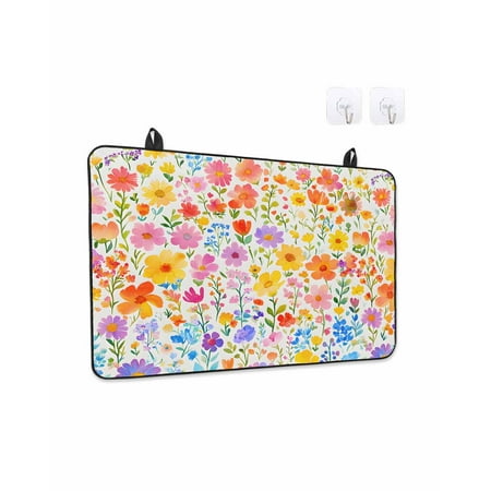 Stove Top Covers for Electric Stove Spring Floral Kitchen Glass Ceramic Electric Cooktop Covers 28.5 x20.5 Watercolor Botanical Colorful Summer HeatResistant Oven/Countertop/Dishwasher Protector