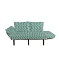 thumbnail image 2 of Grey Chevron Futon Couch, Retro Zigzags Pattern with Long Corners at Variable Angles Minimalist Art, Daybed with Metal Frame Upholstered Sofa for Living Dorm, Loveseat, Mint Green Grey, by Ambesonne, 2 of 4