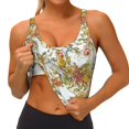 thumbnail image 3 of Balery Ducks and Flowers Sujetadores deportivos con espalda cruzada para mujer, acolchados, sin costuras, de alto impacto, ideales para yoga, gimnasio, entrenamiento y fitness.-, 3 of 8