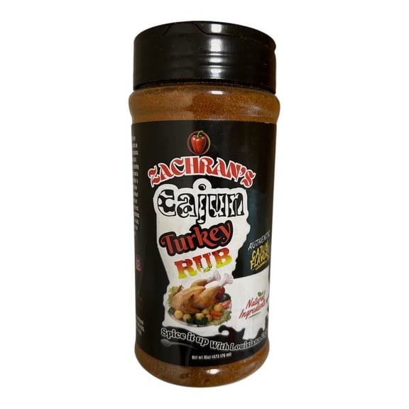 Zachran's Cajun Turkey Rub, MSG Free, Gluten Free, Authentic Cajun Flavor, 16 oz