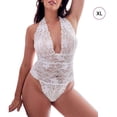 thumbnail image 1 of Body de encaje sexy para mujer Ropa interior Floral Deep V Halter Ropa de dormir Ropa de dormir Inevent XX000142-16, 1 of 5