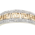 thumbnail image 3 of 9ct Gold Jewelco London Round 3pts Diamond Greek Key Eternity Ring 2.5mm, 3 of 8