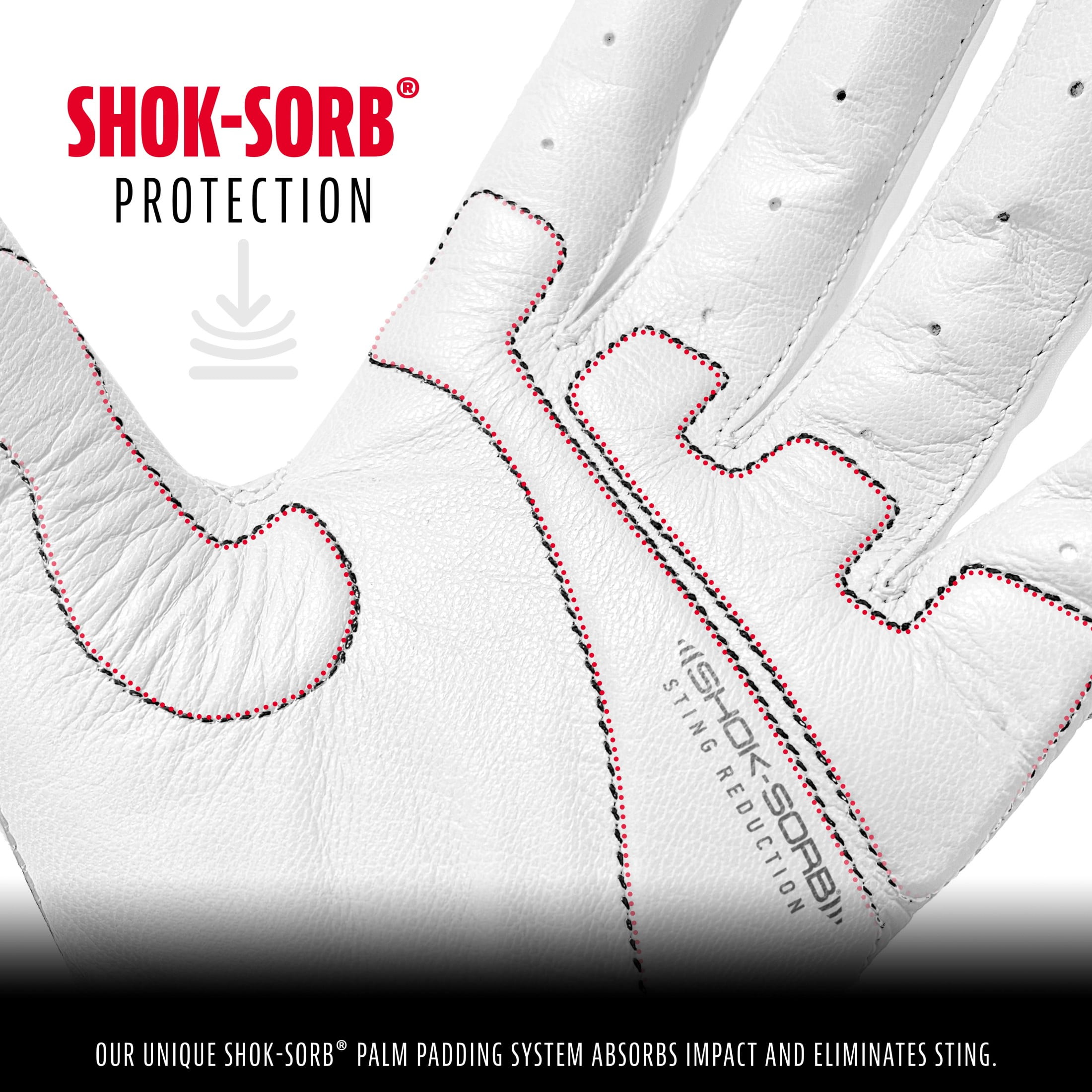 Franklin Sports MLB Baseball Batting Gloves - Shok-Sorb X Batting Gloves for Baseball + Softball - Adult + Youth Padded Non-Sting Pairs - White - Adult X Large