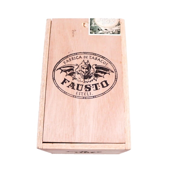 Fausto FT166 Empty Wood Cigar Box 7" x 4.25" x 4.25"