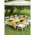 thumbnail image 3 of Outdoor Tablecloth with Umbrella Hole and Zipper, Sunflowers Rectangle Table Cloth 60x84 Inch Waterproof Tablecloth, Country Spring Botanical Flowers Bee Wooden Picnic Table Cover for Patio Camping, 3 of 7