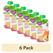(6 pack) Parent's Choice Organic Stage 2 Baby Food Apple and Sweet Potato Puree, 4 oz Pouch