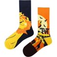 thumbnail image 1 of FAYNIXHSC Asymmetrical Cotton Socks,Fashionable Vintage Style,Various Pattern Options, for All Seasons,2 Pairs Shipping, 1 of 8