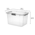 Sterilite 30 Qt. HingeLID Storage Box Plastic, Flat Gray, Set of 6