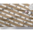 thumbnail image 2 of Soimoi Brown Poly Georgette Fabric Stripe & Flying Swift Bird Decor Fabric Printed Yard 52 Inch Wide, 2 of 3
